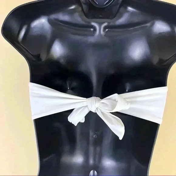 Victoria’s Secret Multicolored Pastel Embellish Tube Tie Back Bikini Top Size S - Picture 6 of 12